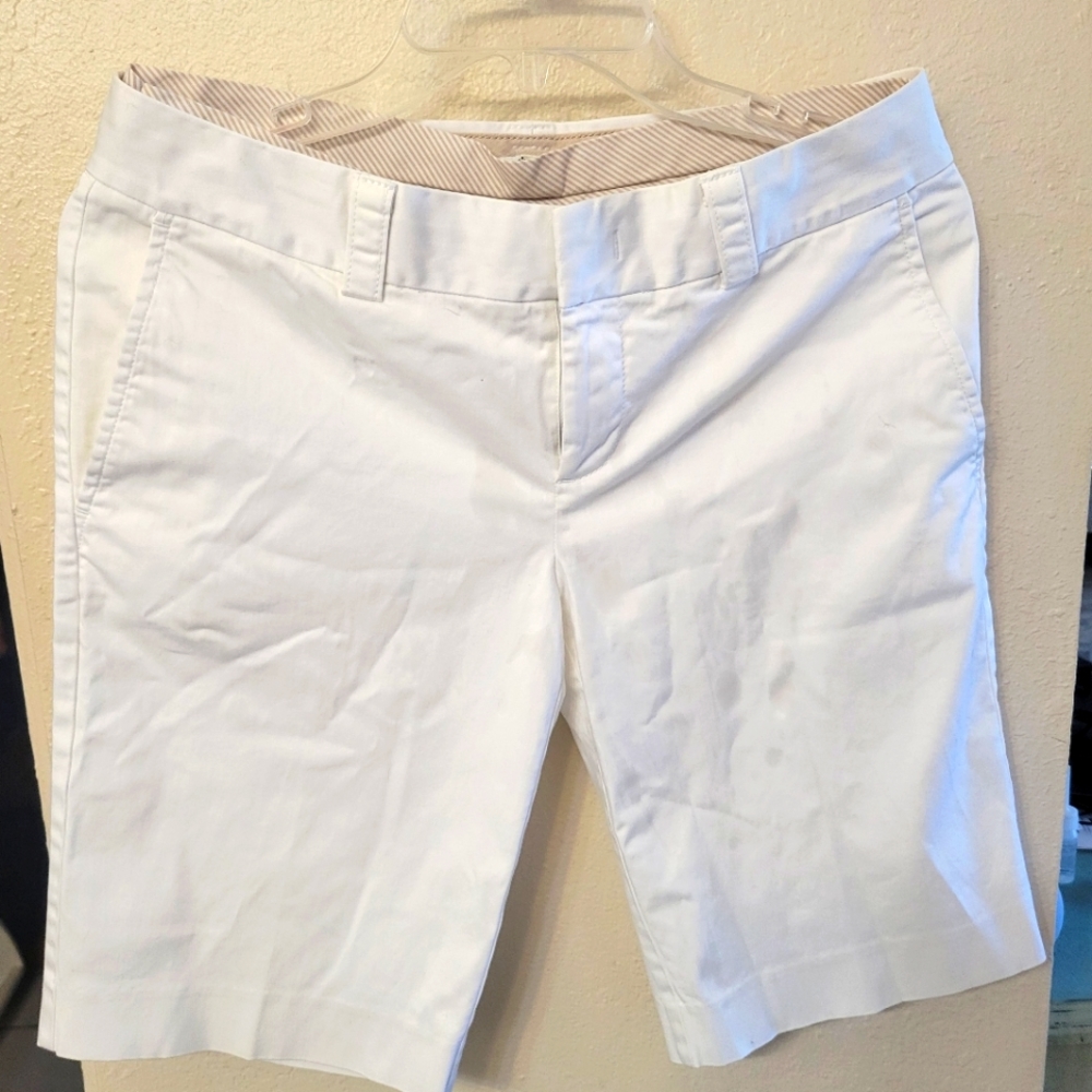 Banana Republic White Stretch Shorts